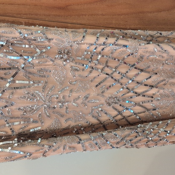 Mac Duggal military style fringe sheath gown size 6 - Picture 10 of 12